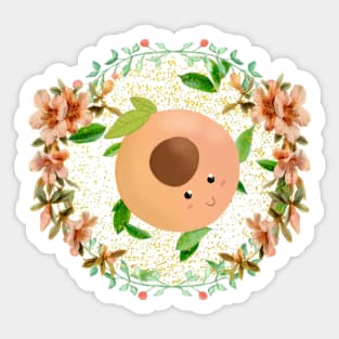 Just Peachy design Sticker